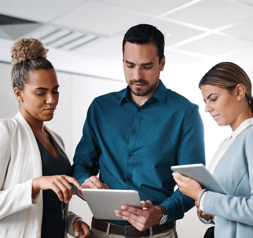 Cybersecurity professionals monitoring network security